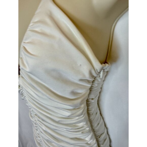Superdown Melissa White Ruched Halter Mini Dress - Size S - Picture 8 of 9